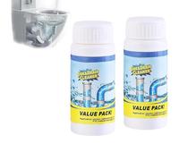Sink and Drain Cleaner Powder - Foaming Drain Cleaner for Kitchen Sink & Bathroom | Pipeline Dredging Agent for Clog Remover & Sewer Maintenance (2Pcs)