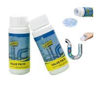 Sink and Drain Cleaner, Powerful Foaming Drain Unblocker for Kitchen, Bathroom, Toilet & Shower - Heavy Duty Pipe Dredging Agent, Deodorising & Safe (2pcs)