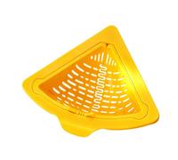 Sink Corner Rack - Magnetic Silicone Kitchen Storage Basket for Food Waste | Flexible Sink Drain Strainer, Corner Organizer for Trash Fruits Vegetables, Leftover Home, 17.5x17.5x9cm Beige Yellow Green