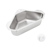 Sink Drain Colador | Cesta de drenaje triangular - Acero inoxidable sin sello - Coner - Barra de almacenamiento de residuos de alimentos, cesta de drenaje triangular, organizador de filtro