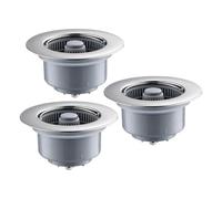 Sink Drain Strainer 3 Pieces Food Catcher with Cleaner Anti-Clogging Basket