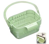 Sink Drain Strainer Basket Hanging Kitchen Colander Foldable Food Catcher for Vegetable Fruit Washing Storage and Daily Kitchen Cleanup (Green)