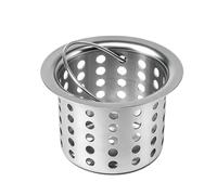 Sink Drain Strainer Basket - Kitchen Sink Filter For Food Catching and Water Flow | Stainless Steel Deep Cup Design with Anti Clog Function For Apartment Countertop RV Camper Use