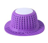 Sink Drain Strainer, Foldable Silicone Hair Catcher Plug, Anti-Clogging Shower Drain Filter on Bathroom Kitchen, Reusable Water Stopper Accessories for Home Apartment Dormitory Hotel Use