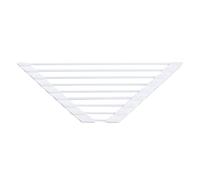 Sink Drying Rack - 40.8x22.7cm Triangular Drainer Mat | Rollable Non Slip Kitchen Organizer | Over the Basin Space Saving Design for Home Dorm Apartment, Foldable Silicone Iron, Heat Resistant