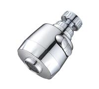 Sink Faucet Attachment - Three Sixty Swivel, Internal Mesh Screen, Threaded Connector Ring, Chrome Plated Shell | For Faucet Aerator Splash Proof Bathroom Kitchen Hotel Apartment Dormitory Rental Home