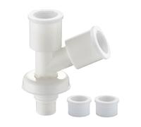 Sink Hose Connector, Drain Pipe Adapter, Leak-Proof Plumbing Replacement Part for Bathroom, Washbasin, Washer, Washing Machine, Includes Sealing Rings, PVC Material, 1 Piece 120g