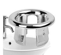 Sink Overflow Ring - 22-24mm Round Hole Cover | Double Layer Insert Cap for Bathroom Basin Sink, Durable Polished Overflow Hole Protector for Home Hotel and Washroom Use