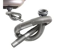 Sink Pipe, Long Gutter Downspout Extensions, 47.24x2.76x1.97 Inches Gray Flexible Water Hose Tube Adapter Part, Bendable Design Pipes for Outdoor Sink, Bathroom, Yard, Home, and Indoor Drainage Use