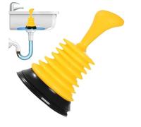 Sink Plunger - Compact Drain Unblocked Tool for Bathroom Kitchen | Rubber Suction Cup with Ergonomic Handle, Bathtub Clog Remover, Tub Clog Remover for Home Apartment Office Laundry Use