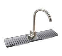 Sink Protectors Kitchen Sink, Sloped Silicone Splash Guard, 27.5 Inches Counter Drain Protector with Drip Drying Design, Durable Flexible Silicone with Non Slip Base, Kitchen Organizer for Draining