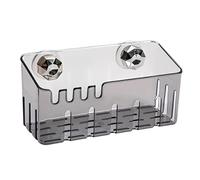 Sink Sponge Holder - Suction Cup Scrubber Basket, Wall Mounted, Stainless Drainage Tray Storage Rack | For Kitchen Soap Dish Brush Bathroom Shower Cleaning Tool Accessories
