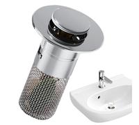 Sink Stopper Hair Catcher - Multi Functional Bathroom Drain Strainer, Anti Clogging Basin Plug with High Flow Filtration, Sturdy Stainless Steel Mesh Filter, Ideal for Apartment Dormitory