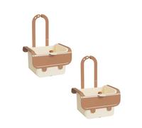 Sink Strainer Basket for Kitchen Food Waste,Faucet Hanging Design with Press to Open Bottom Release,Multipurpose Use for Draining Tea,Fruits,and Vegetables (khaki,2PCS)