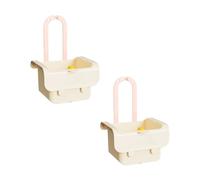 Sink Strainer Basket for Kitchen Food Waste,Faucet Hanging Design with Press to Open Bottom Release,Multipurpose Use for Draining Tea,Fruits,and Vegetables (creamy white,2PCS)
