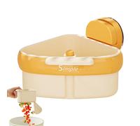 Sink Strainer Basket, Suction Cup Food Waste Filter Organizer with Dishcloth Holder, Kitchen Sink Corner Rack for Rinsing Scraps and Storing Sponge, Gift for Friends 15x10.5cm