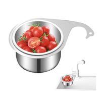 Sink Strainer Basket, Swan Corner Catcher, 8.66x5.51x2.17 inches Stainless Steel Space Saving Kitchen, Rustproof Food Catcher for Cleanup and Dishwashing Convenience, Draining Utensils Vegetables