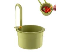 Sink Strainer, Kitchen Colander, 5.63x3.27x7.95 Inches, Food Waste Basket, Self Cleaning Straining Bin with Detachable Filter Catching Garbage, Leftover, Vegetable, Fruit, for Home, Kitchen, Counter