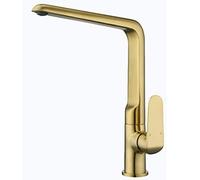 Sink Taps Kitchen Faucet, High Arc 360° Swivel Kitchen Sink Faucet, Brass Single Handle Hot and Cold Water Kitchen Mixer Tap, Single Hole Fruit and Vegetable Washing Faucets,Gray (Color : Ne