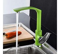 Sink Taps Kitchen Sink Faucets Brass Mixer Tap Single Handle Deck Mounted Hot & Cold Water Tap Rotating Polished Chrome Basin Faucet-Black(Blanc)