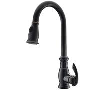 Sink Taps Pull Down Kitchen Faucet 360° Rotation Flexible Kitchen Sink Faucet with Pull Out 2-Mode Sprayer Brass Deck Mounted Kitchen Hot and Cold Mixer Tap, Single Handle,Orb (Color : Brush