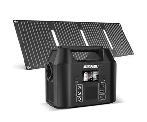 SinKeu 96Wh - Estación de energía portátil con panel solar de 40 W, batería LiFePO4 de 30000 mAh, generador solar con 230 V 150 W CA enchufe/12 V DC/USB, fuente de alimentación de emergencia para