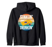 Sinkin' and Drinkin Cornhole Sinking Drinking Funny Cornhole Sudadera con Capucha