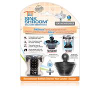 SinkShroom Combo Edition Revolutionary Bathroom Sink Drain Protector Hair Catcher Strainer Snare Plus StopShroom Stopper