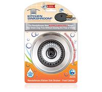 SinkShroom Revolucionaria Canasta colador de Fregadero sin obstrucciones con tapón, Acero Inoxidable