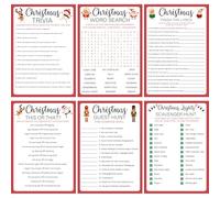 Sinload 300 piezas de juegos de fiesta de trivia de Navidad, festival de Navidad, actividades de adivinación, preguntas de papel, juegos de trivia para Navidad, fiestas, actividades en interiores