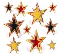 Sinload 35 centros de mesa de estrellas para decoración de fiesta de noche de cine, suministros de noche de cine en 3D, decoraciones de estrellas en 3 tamaños, 8, 5, 3 pulgadas, alfombra roja,