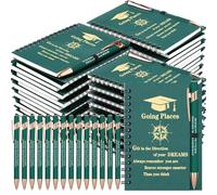 Sinload 48 piezas de regalos de graduación 2026 a granel para estudiantes, cuaderno de graduación motivacional inspirador y bolígrafos Go in the Direction of Your Dreams Class of 2026 (verde oscuro