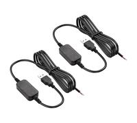 SinLoon 2 cables de refuerzo CC de 5 V a 12 V, 22 AWG USB 2.0 macho a cable desnudo, adecuado para cámaras, mini altavoces, etc. -110 cm