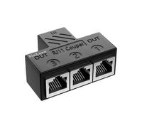 SinLoon Acoplador RJ11 RJ11 hembra a 3 hembra 6P6C adaptador de extensión de teléfono para máquina de fax fijo (1 a 3)