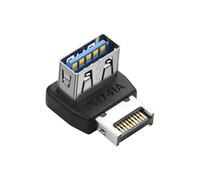 SinLoon Adaptador de cabecera de panel frontal USB 3.1 de 10 Gbps tipo E a USB 3.1, tipo E macho a USB A hembra (PH741A)