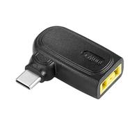 SinLoon Adaptador de Carga de energía PD de Punta Delgada de 100 W a Tipo C, Conector Cuadrado Hembra a USB C Macho, Entrada integrada con Chip de inducción de identificación automática PD