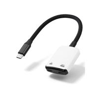 SinLoon Adaptador de vídeo USB-C 2 en 1 8 K a 60 Hz para gafas AR | Divisor de modo antiguo USB-C DP con paso PD de 100 W para consolas de juegos portátiles y monitores portátiles