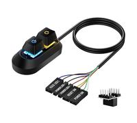 SinLoon Botón de alimentación externo para computadora de escritorio, interruptor de alimentación para PC, botón de encendido multifuncional para un fácil inicio y restablecimiento - 2M