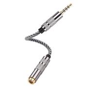SinLoon Cable adaptador de audio TRRS macho de 4,4 mm a 3,5 mm, convertidor trenzado OFC, compatible con micrófono para HiFi DAP y llamadas (gris frío)