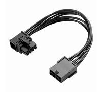 SinLoon Cable de extensión PCIE de 8 pines hembra a macho en ángulo recto PCIE Express cable adaptador de corriente para tarjeta gráfica 18AWG 15 cm (derecha)