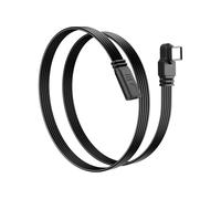 SinLoon Cable de extensión USB C 2.0 tipo C, cable plano de silicona tipo C, codo de 90° macho a hembra, carga eficiente y transferencia de datos para teléfonos móviles, bancos de energía y portátiles