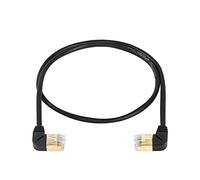 SinLoon Cable Ethernet RJ45 Cat8, cable de red Cat8 de alta velocidad de 90 grados macho a macho, cable de conexión SFTP de 40 Gbps y 2000 MHz para servidor módem enrutador (de izquierda a derecha)