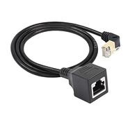SinLoon Cable Ethernet RJ45 Cat8, cable de red Cat8 de alta velocidad macho a hembra de 90 grados, cable de conexión SFTP de 40 Gbps 2000 Mhz para servidor de módem de enrutador (down)