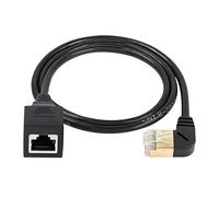SinLoon Cable Ethernet RJ45 Cat8, cable de red Cat8 de alta velocidad macho a hembra de 90 grados, cable de conexión SFTP de 40 Gbps 2000 Mhz para servidor de módem de enrutador (Right)
