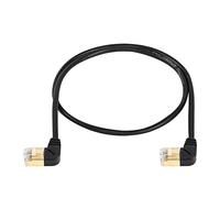 SinLoon Cable Ethernet RJ45 Cat8, cable de red Cat8 de alta velocidad macho a macho de 90 grados, cable de conexión SFTP de 40 Gbps de 2000 MHz para servidor de módem router (derecha a derecha)