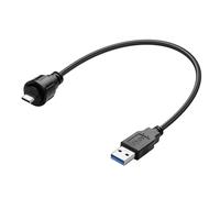 SinLoon Cable USB 3.0 a USB C macho a USB A 3.0 macho adaptador de carga de transmisión bidireccional con rosca fija, 30 cm