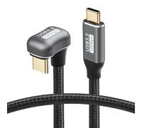 SinLoon Cable USB C a C 100 W Forma de U opuesta con ángulo trasero USB-C USB 3.2 Tipo C Macho a Hembra Extensión de cable de datos 10Gbps Carga rápida. (0.5M/1.6FT)