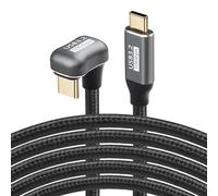 SinLoon Cable USB C a C 100 W Forma de U opuesta con ángulo trasero USB-C USB 3.2 Tipo C Macho a Hembra Extensión de cable de datos 10Gbps Carga rápida. (1.5M/4.9FT)
