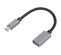 SinLoon Cable USB C a USB 3.0 Cable Adaptador USB C Macho a USB A Hembra de 5 Gbps Carcasa de Aluminio Cable Corto Trenzado de Nailon Tipo C con OTG (USB C Straight)