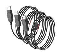 SinLoon DC Boost Cable - 3 unidades USB 5 V a 12 V, convertidor de USB 2.0 macho a cable desnudo - adecuado para cámaras, mini altavoces, etc. (0,9 m)